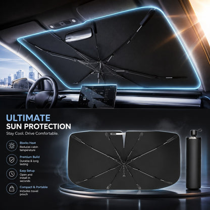 Foldable Car Windshield Sun Shade Umbrella