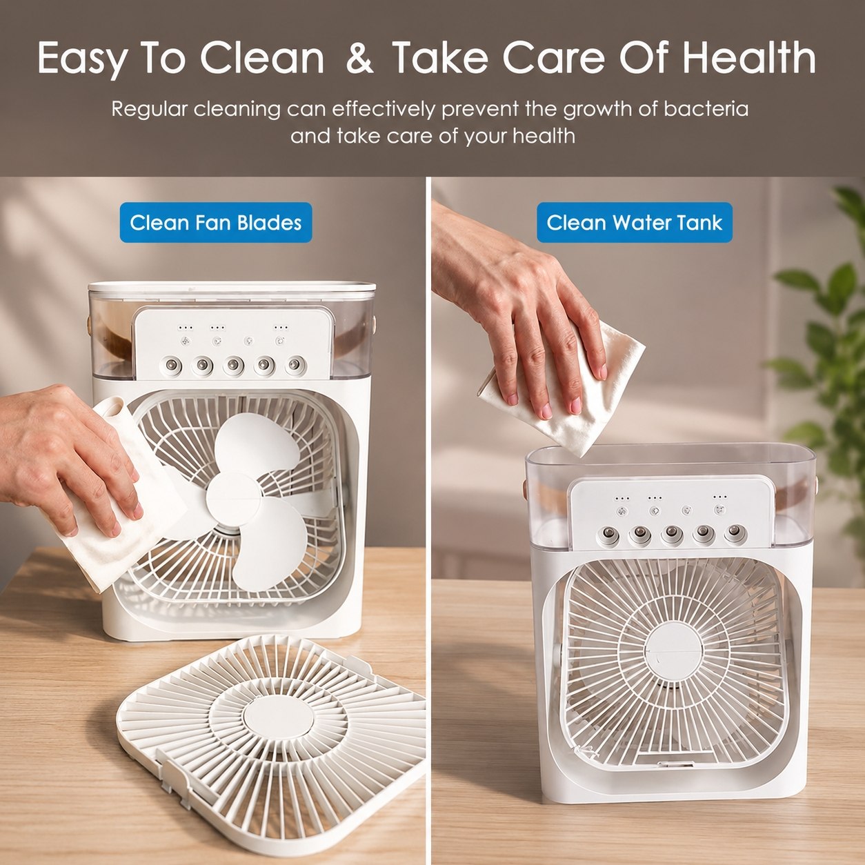 Portable Humidifier Air Cooler Mist Fan Mini Cooler for Home