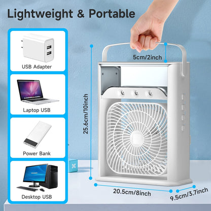 Portable Humidifier Air Cooler Mist Fan Mini Cooler for Home