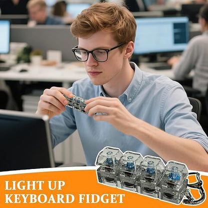 Stress Relief Keyboard Keychain Fidget